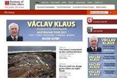 Václav Klaus přednáší v USA