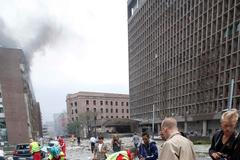 Výbuch bomby v Oslu