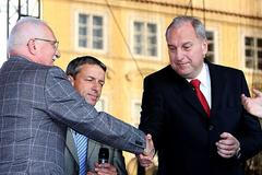 Klaus na mítinku ODS