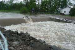 Povodně - řeka Opava - 2010