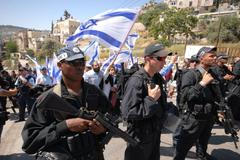 Židovští extremisté pochodují pod dohledem policie