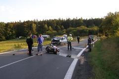 Nehoda motocyklu u Plas