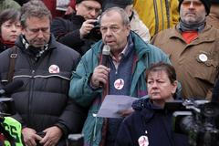 Stávka státních zaměstnanců na Palackého náměstí