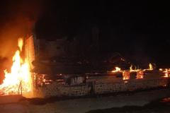 Požár chaty ve Špindlerově Mlýně