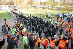Hradec Králové vs. Baník - zásah policie