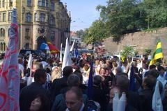 Starostové obcí demonstrovali v Praze