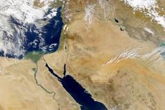 Rudé moře - letecký snímek