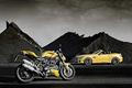 Mercedes SLK 55 AMG a Ducati Streetfighter 848