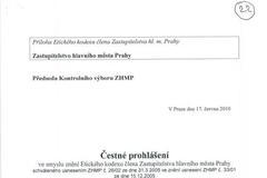 Chalupa - Čestné prohlášení 1/3