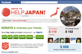 Facebooková aplikace Armády spásy na pomoc Japonsku