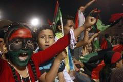 Bouřlivé oslavy v Tripolisu