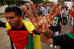 Palestinci oslavují smírčí dohodu Fatahu s Hamasem