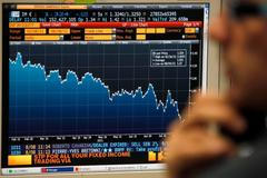 Akciový propad na snímku z Milána