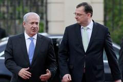 Izraelský premiér Benjamin Netanjahu v Praze