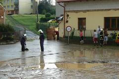 Záplavy v obci Úlice