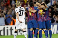 FC Barcelona - Viktoria Plzeň (gól Iniesta, František Rajtoral)