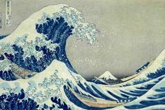 Kacušika HOKUSAI. Velká vlna v Kanagawě, 1831