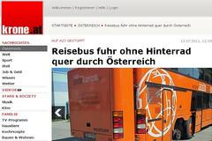 Český autobus, jenž vyjel za hranice bez kola