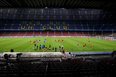 Liga mistrů - Barcelona Plzeň - trénink