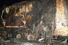 Požár kamionu na Vyškovsku