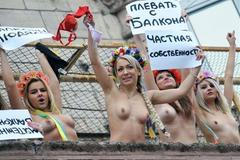 Protestující nahé Ukrajinky