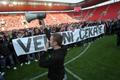 Slavia - Olomouc: Fanoušci Slavie (protest)