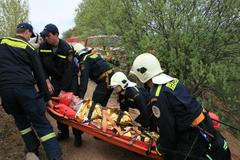 Cvičení záchranářů v lomu Velká Amerika