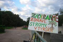 Tyršovy sady - protest proti kácení