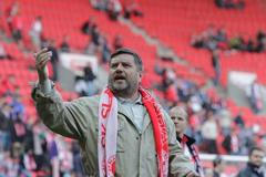 Slavia - Olomouc: Fanoušci Slavie (protest)