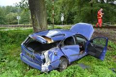 Auto a vlak Červená Voda