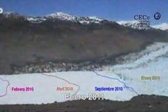 Tání ledovce Jorge Montt v Patagonii