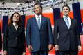 USA - Bachmannová, Romney, Perry před debatou v Simi Valley