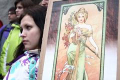 Demonstrace za Slovanskou Epopej