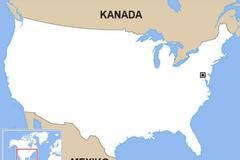 USA - Spojené státy americké - slepá mapa