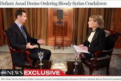 Bašár Asad během rozhovoru pro ABC
