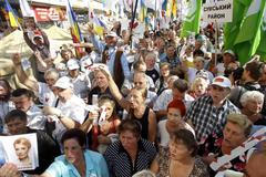 Protesty proti soudu s Tymošenkovou