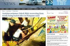 Český plavec uvízl v písku