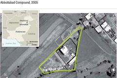 Pohled ze vzduchu na úkryt, ve kterém se schovával vůdce al-Káidy Usáma bin Ládin