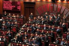 Hlasování v italském parlamentu
