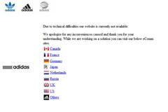 Hacknuté stránky Adidas