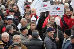 Stávka státních zaměstnanců na Palackého náměstí