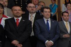 Primátor Plzně Martin Baxa a velvyslanec USA Norman Eisen