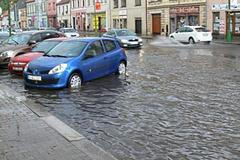 Třebíč po přívalovém dešti