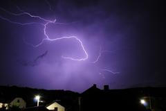 Noční bouře nad Klatovy