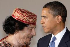 Barack Obama a Muammar Kaddáfí