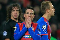 Liga mistrů Plzeň Barcelona Puyol Petržela Kolář