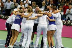Fed Cup: Rusko - Česko (radost českého týmu)