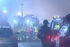 Nevídaná havárie automobilů v Anglii