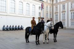 Hradní stráž na slavnostním nástupu