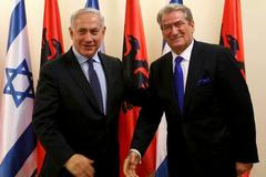 Albánský premiér Sali Beriša na návštěvě Izraele